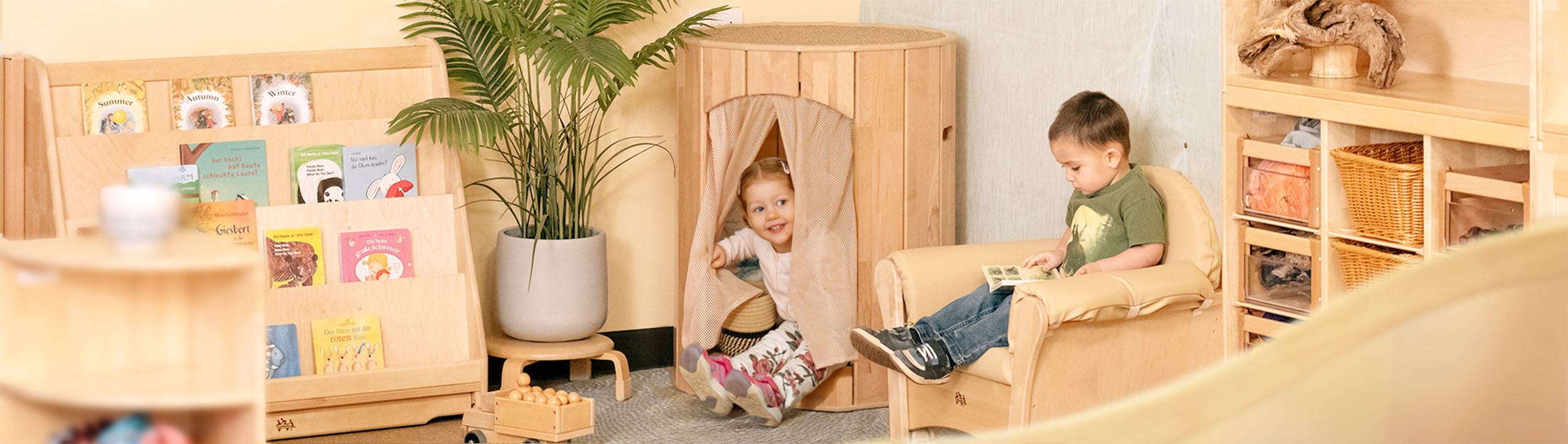 Calm corners in a nursery classroom