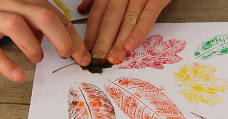 Leaf Prints Process Art ⋆ Parenting Chaos