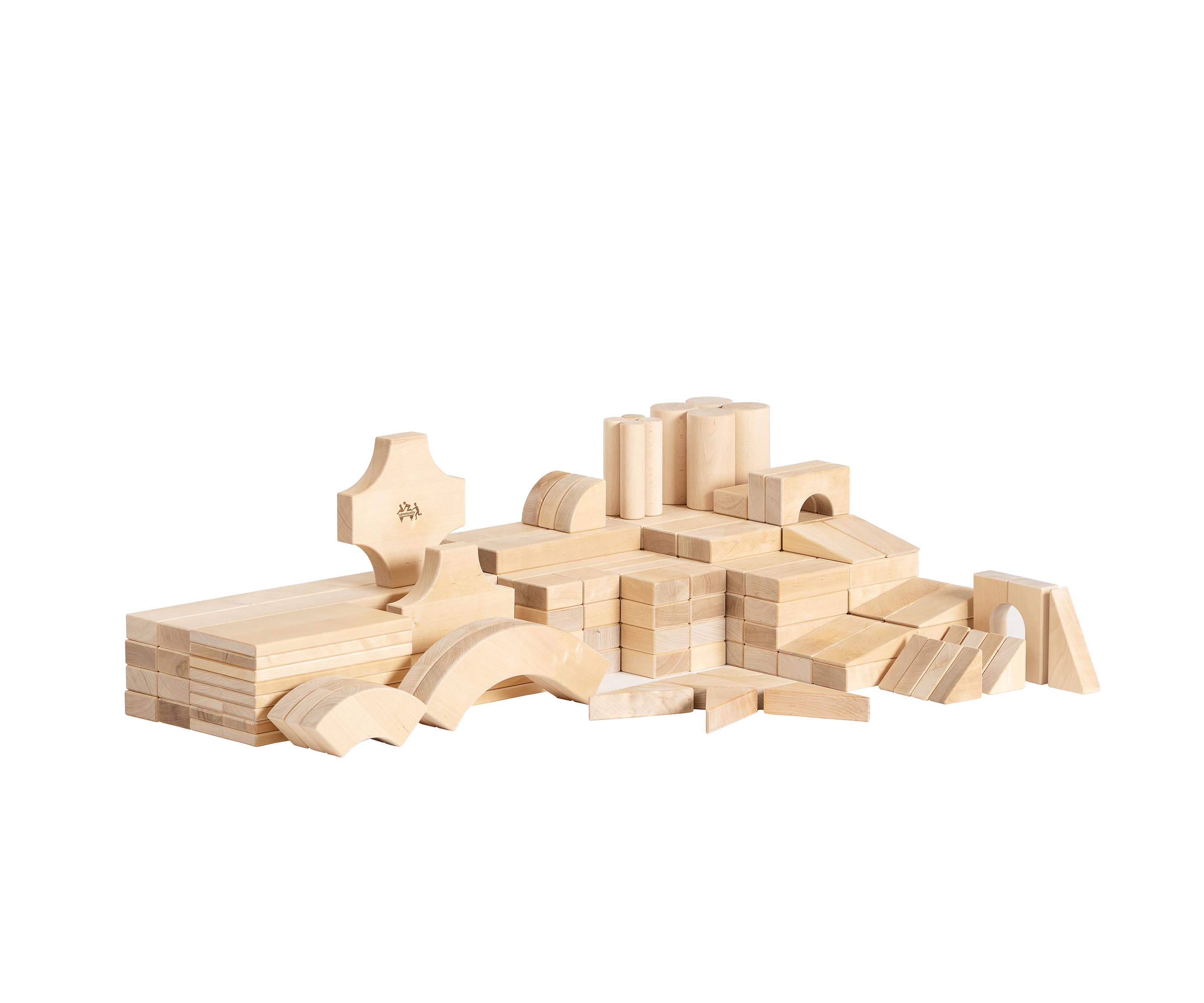 Excellerations® Sustainably Harvested Rubberwood Floor Unit Blocks - Set of  162